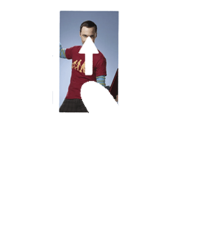 A phone with a arrow in the middle going up, with a user's pointer finger at the bottom of the phone's screen